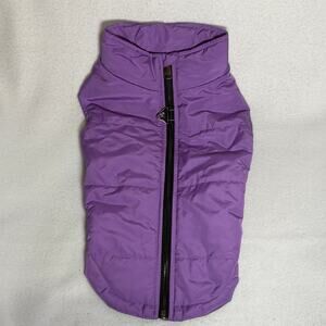 Dog Winter Coat Jacket Vest Warm Zip Up Purple